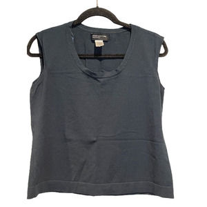 EUC Jones‎ New York Large Knit Sleeveless Dark Teal Tank Vintage Knit Top Shell
